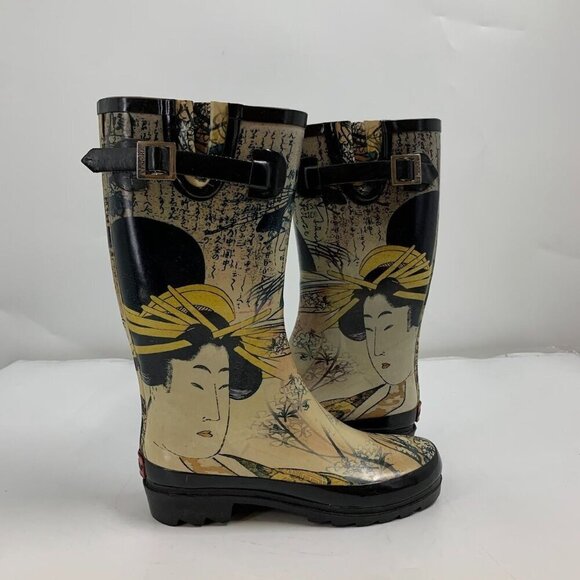 Chooka Women's Geisha Mid Calf Top Buckle Rain Boot Size 8 - Picture 6 of 16